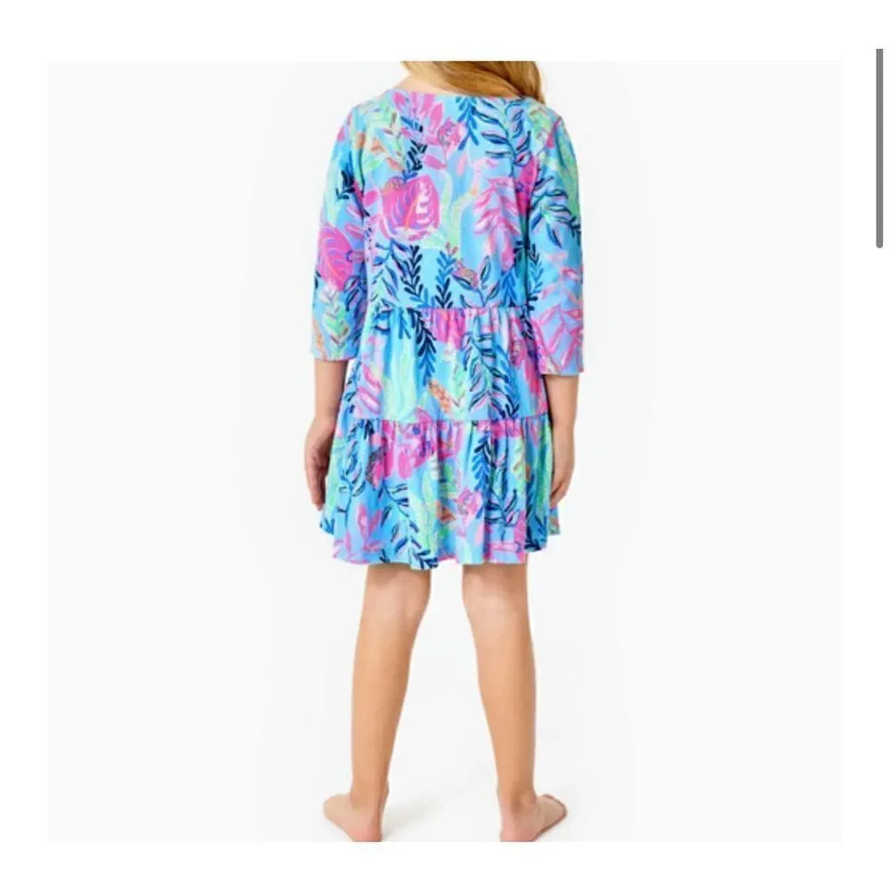 New Lilly Pulitzer Geanna Fit & Flare Dress Porto Blue Youve Been Spotted
